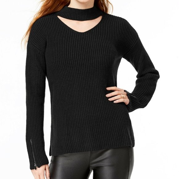 Bar III Zip Cuff Choker Neck Sweater Pullover XXS - Picture 1 of 8